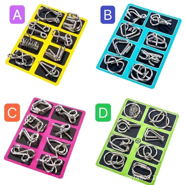 đ§ đ Metall-Puzzleringe (8 Teile) Blue Edition Gehirntrainingđđ