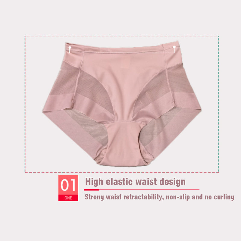 🌸Zeitlich begrenzt 50% RABATT🌸Hoch taillierte, nahtlose Formhöschen aus Ice Silk (4 Stück)