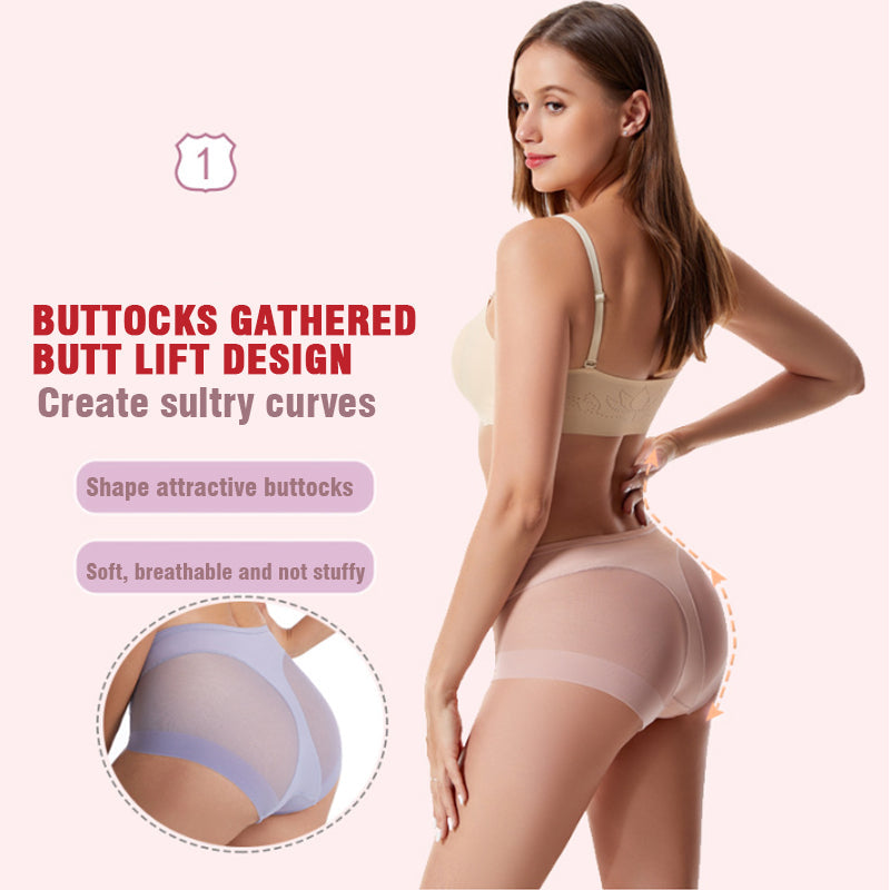 🌸Zeitlich begrenzt 50% RABATT🌸Hoch taillierte, nahtlose Formhöschen aus Ice Silk (4 Stück)