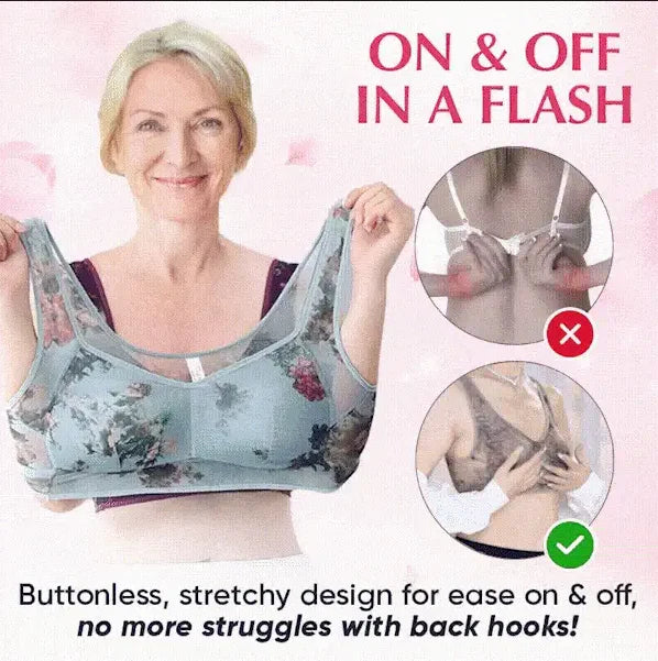 🔥Heißer Verkauf 50% Rabatt💟Bequemer Spitzen-BH ohne Knöpfe