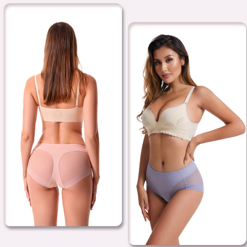 🌸Zeitlich begrenzt 50% RABATT🌸Hoch taillierte, nahtlose Formhöschen aus Ice Silk (4 Stück)
