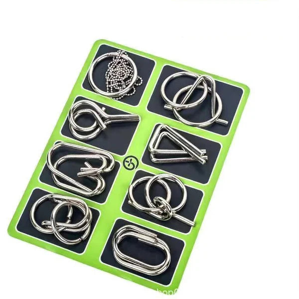 đ§ đ Metall-Puzzleringe (8 Teile) Blue Edition Gehirntrainingđđ