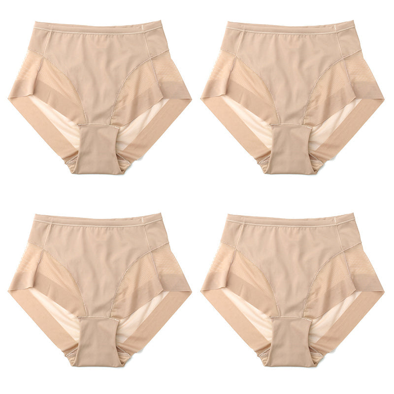 🌸Zeitlich begrenzt 50% RABATT🌸Hoch taillierte, nahtlose Formhöschen aus Ice Silk (4 Stück)