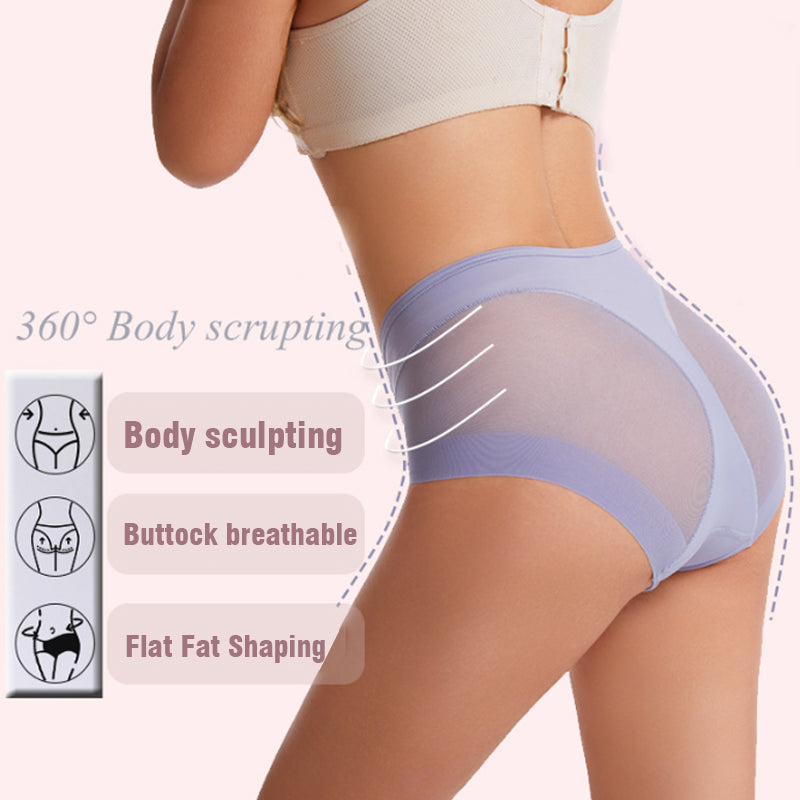 🌸Zeitlich begrenzt 50% RABATT🌸Hoch taillierte, nahtlose Formhöschen aus Ice Silk (4 Stück)