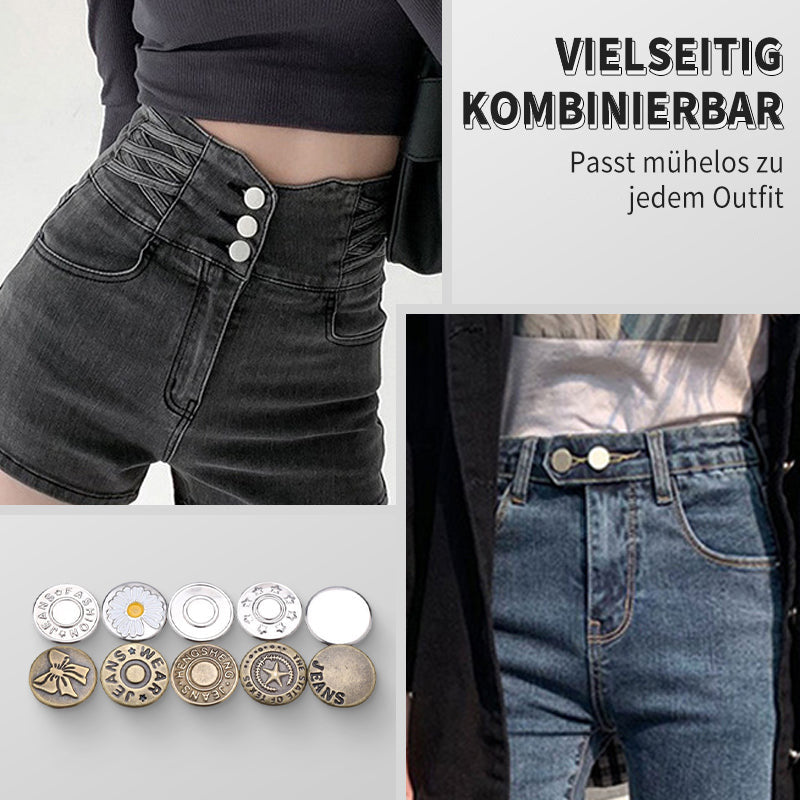 Abnehmbares Jeansknöpfe-Set ohne Nähen