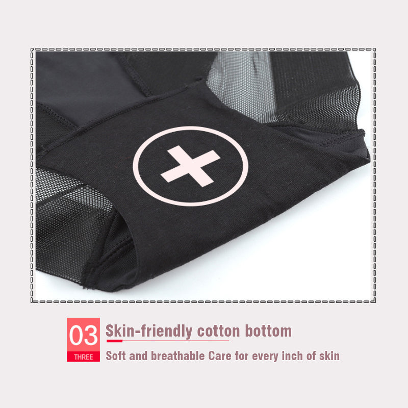 🌸Zeitlich begrenzt 50% RABATT🌸Hoch taillierte, nahtlose Formhöschen aus Ice Silk (4 Stück)