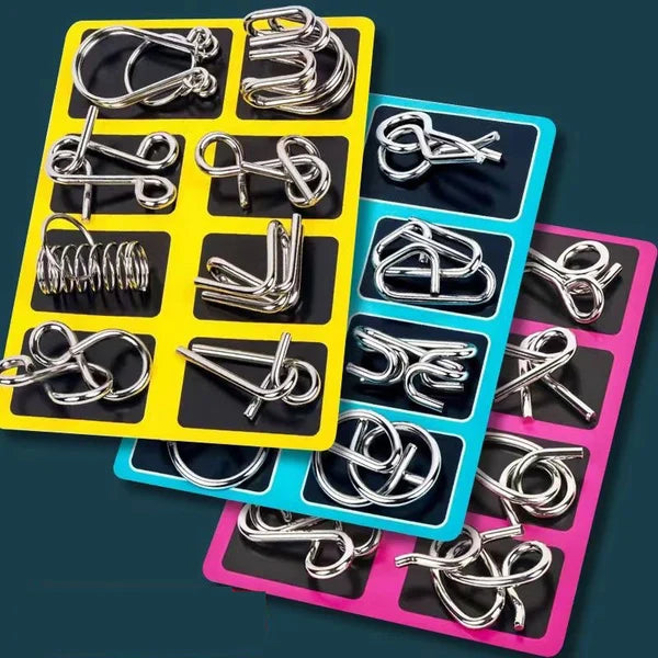 đ§ đ Metall-Puzzleringe (8 Teile) Blue Edition Gehirntrainingđđ