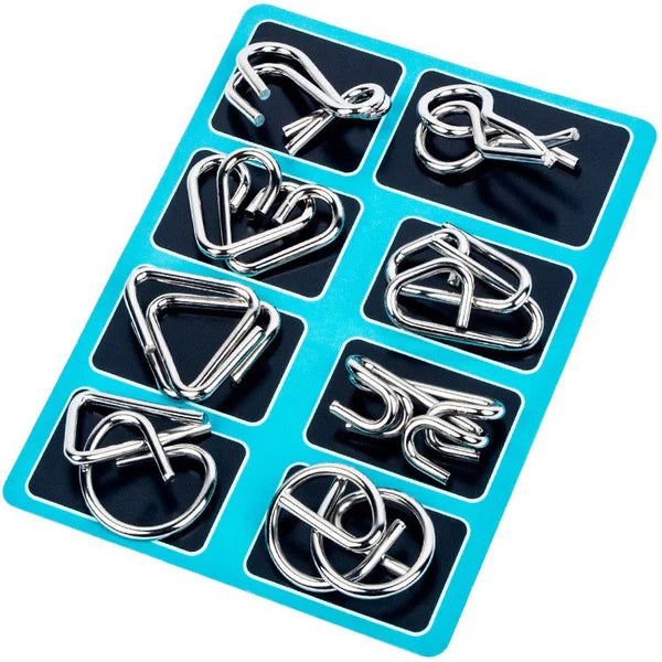 đ§ đ Metall-Puzzleringe (8 Teile) Blue Edition Gehirntrainingđđ