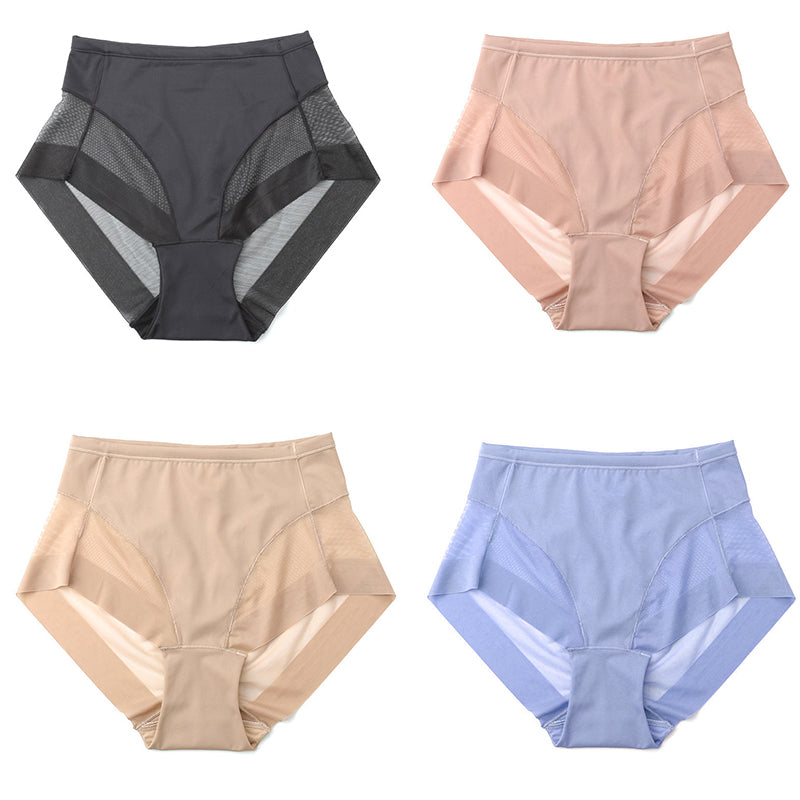 🌸Zeitlich begrenzt 50% RABATT🌸Hoch taillierte, nahtlose Formhöschen aus Ice Silk (4 Stück)