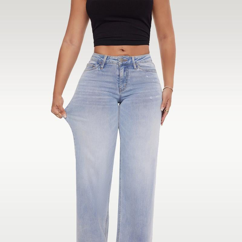 Lockere Jeans mit mittelhohem bis niedrigem Bund