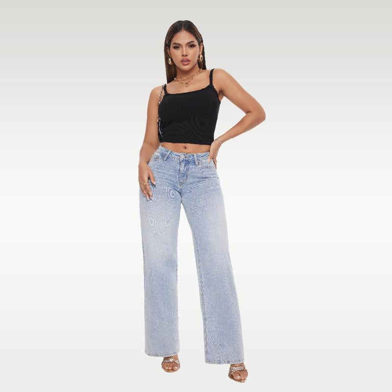 Lockere Jeans mit mittelhohem bis niedrigem Bund
