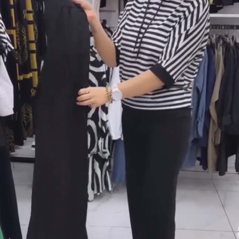 ⏳Begrenzte Zeit 50% Rabatt💥Damen-Set aus gestreiftem Oberteil und einfarbiger Hose