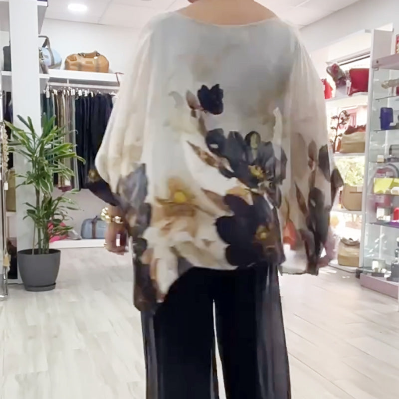 💖Damen-Casual-Oberteil mit Rundhalsausschnitt und Print