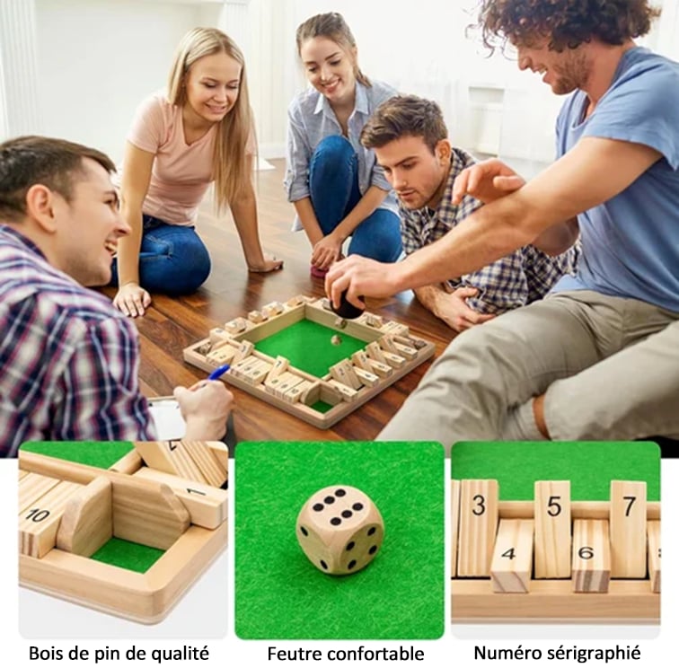 SHUT THE BOX - HOLZWÜRFEL-BRETTSPIEL🔥Viel Spaß beim Spielen mit Kindern