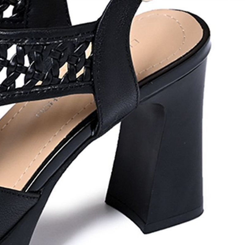 Weiche, bequeme Peeptoe-Sandaletten für Damen