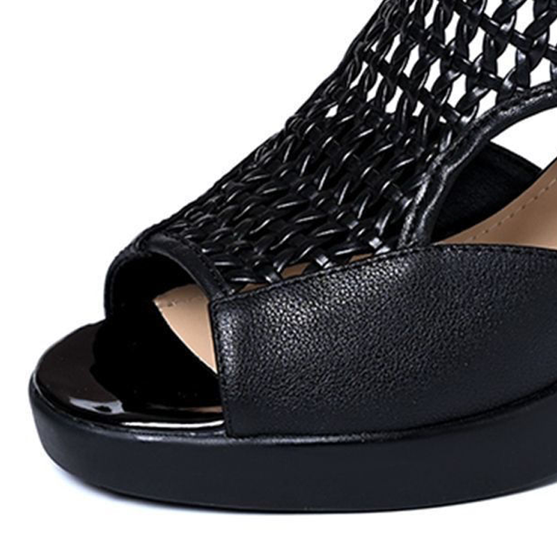 Weiche, bequeme Peeptoe-Sandaletten für Damen