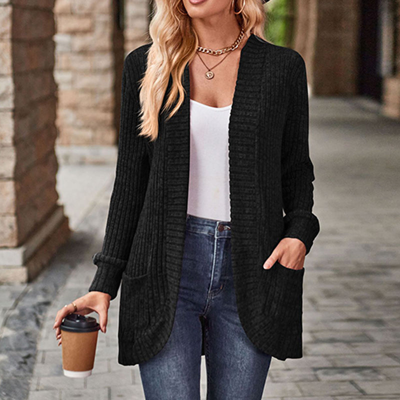 Vielseitige Damen-Strickjacke mit lockerer Passform