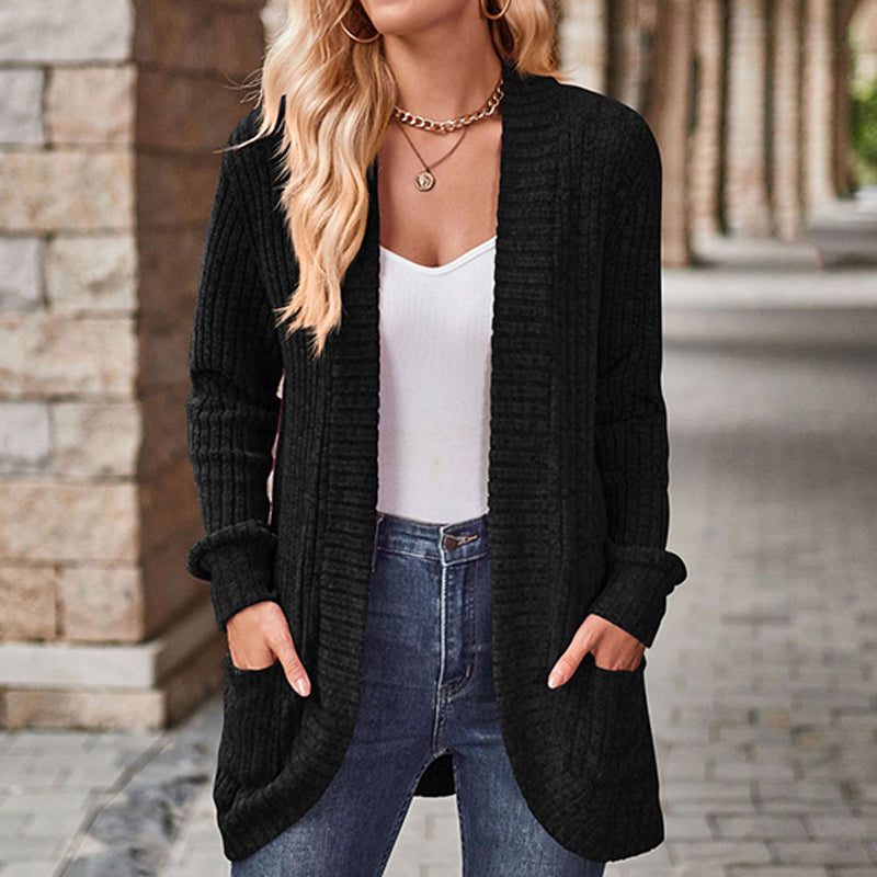 Vielseitige Damen-Strickjacke mit lockerer Passform