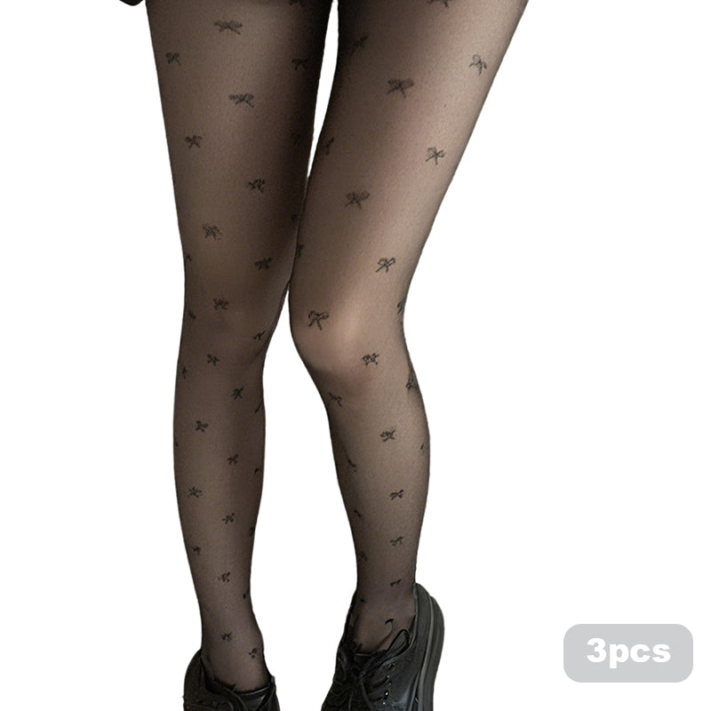 Leichte, transparente Strumpfhose mit Muster für Damen