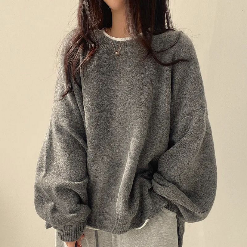 Damen lässiger, gemütlicher und warmer Pullover in großen Größen