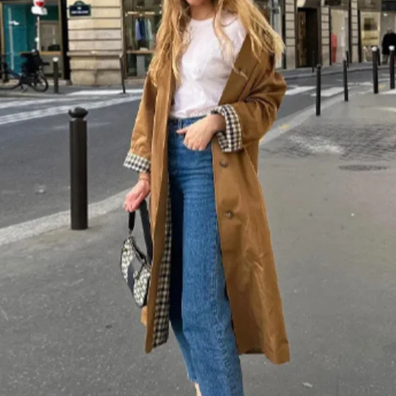 Einreihiger Trenchcoat mit Hemdkragen für Damen