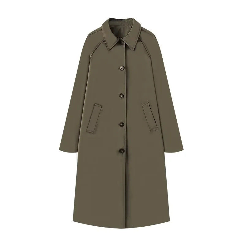 Einreihiger Trenchcoat mit Hemdkragen für Damen