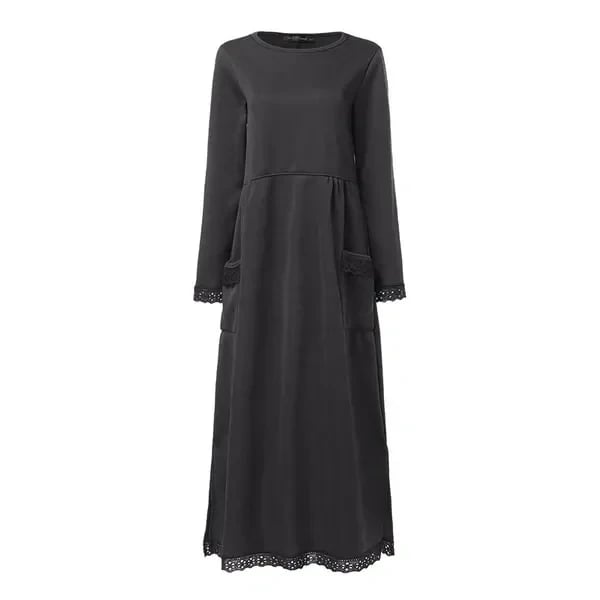🔥Ferienangebot 58 % Rabatt🔥Lockeres Maxikleid aus Spitze in Übergröße Nein