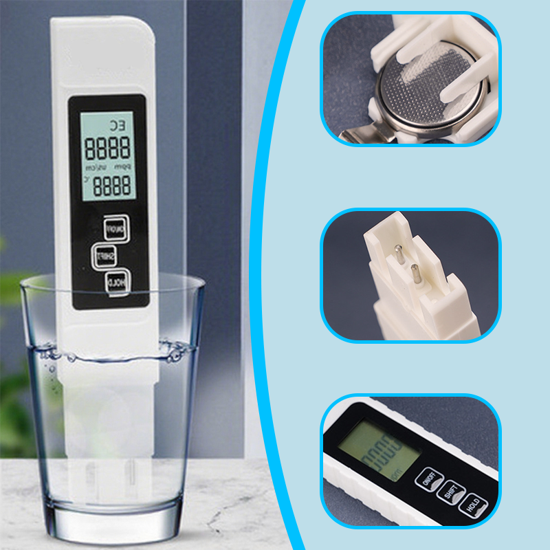Tester per la qualità dell'acqua 3 in 1 TD