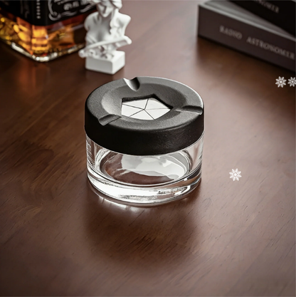 360° Drehverschluss-Aschenbecher aus Edelstahl 🚬 Geruchsdicht & Mit Zigarettenhalter für Auto & Zuhause