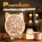 🎅135-delige Morandi-kleurige houten puzzel in de vorm van een kat