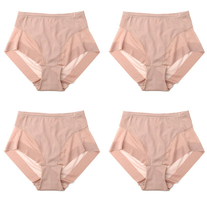 🌸Zeitlich begrenzt 50% RABATT🌸Hoch taillierte, nahtlose Formhöschen aus Ice Silk (4 Stück)