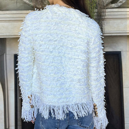 💗LETZTER TAG AKTION - 50% RABATT💗Herbstliche Eleganz: Damen Kurzjacke mit Quasten und Zierknöpfen für alle Anlässe 🍂