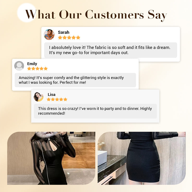 😍🌟Glitzerndes Kleid💓Sexy Mesh-Bodycon-Minikleid✨🌹
