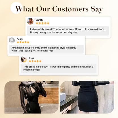 😍🌟Glitzerndes Kleid💓Sexy Mesh-Bodycon-Minikleid✨🌹