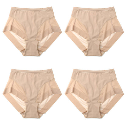 🌸Zeitlich begrenzt 50% RABATT🌸Hoch taillierte, nahtlose Formhöschen aus Ice Silk (4 Stück)