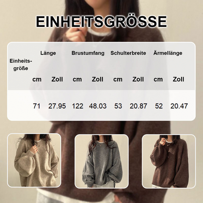Damen lässiger, gemütlicher und warmer Pullover in großen Größen