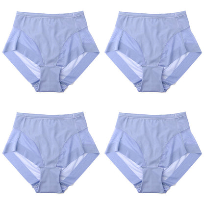🌸Zeitlich begrenzt 50% RABATT🌸Hoch taillierte, nahtlose Formhöschen aus Ice Silk (4 Stück)