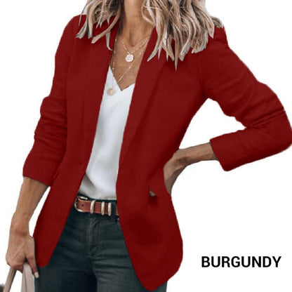 Elegantes, weiches, unifarbenes Reversknopfsakko