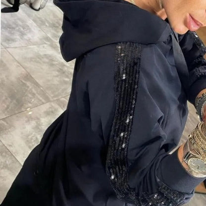 ✨Herbst-Neuankünfte Begrenzte Zeit 50% Rabatt✨Damen Kapuzenoberteile mit Kordelzug ＆ Hosen 2-Teiliges Set