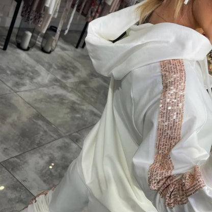 ✨Herbst-Neuankünfte Begrenzte Zeit 50% Rabatt✨Damen Kapuzenoberteile mit Kordelzug ＆ Hosen 2-Teiliges Set