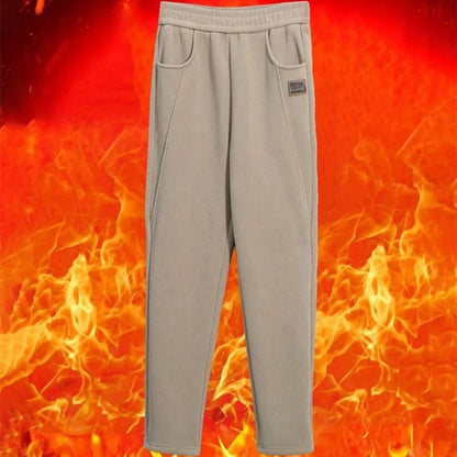 👖 Hoch taillierte, warme Damenhose mit Kunstfell-Futter