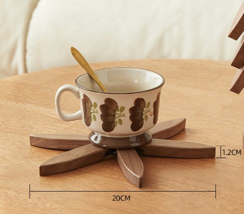 Geïsoleerde onderzetters Massief houten kerstboom onderzetters