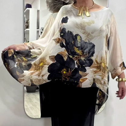 💖Damen-Casual-Oberteil mit Rundhalsausschnitt und Print