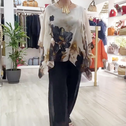 💖Damen-Casual-Oberteil mit Rundhalsausschnitt und Print