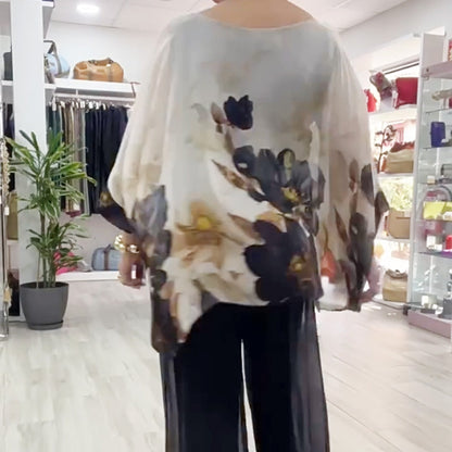 💖Damen-Casual-Oberteil mit Rundhalsausschnitt und Print