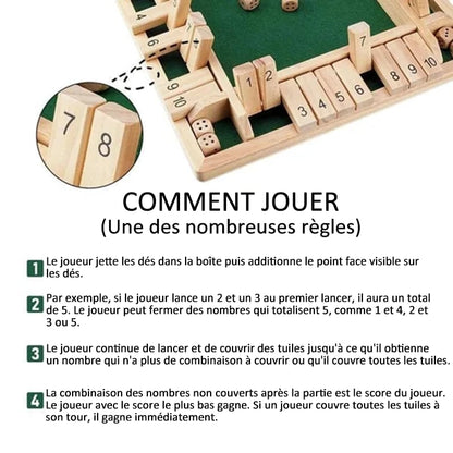 SHUT THE BOX - HOLZWÜRFEL-BRETTSPIEL🔥Viel Spaß beim Spielen mit Kindern