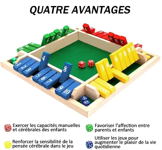 SHUT THE BOX - HOLZWÜRFEL-BRETTSPIEL🔥Viel Spaß beim Spielen mit Kindern