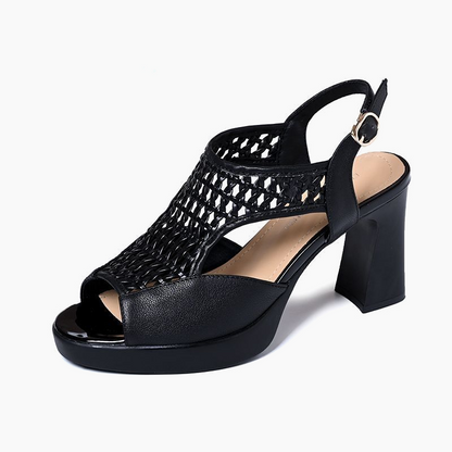 Weiche, bequeme Peeptoe-Sandaletten für Damen