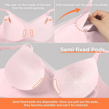💃Was soll ich morgen tragen?💓Bügelloser nahtloser Push-Up-BH aus Mesh mit V-Ausschnitt für Damen