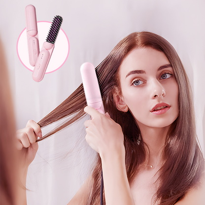 💇‍♀️ 50% RABATT HEISSER VERKAUF! ✨ Glättungskamm für Lockiges & Glattes Haar - Salon-Resultate mit Gleichmäßiger Wärmeverteilung & Anti-Burn-Schutz 🌟🔥